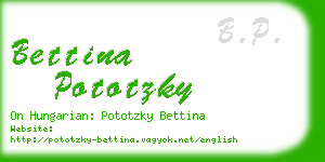 bettina pototzky business card